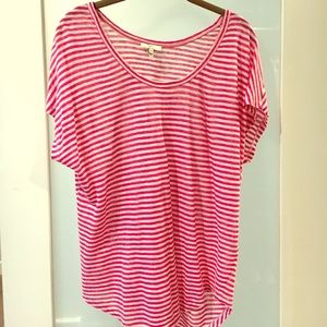 Pink striped blouse